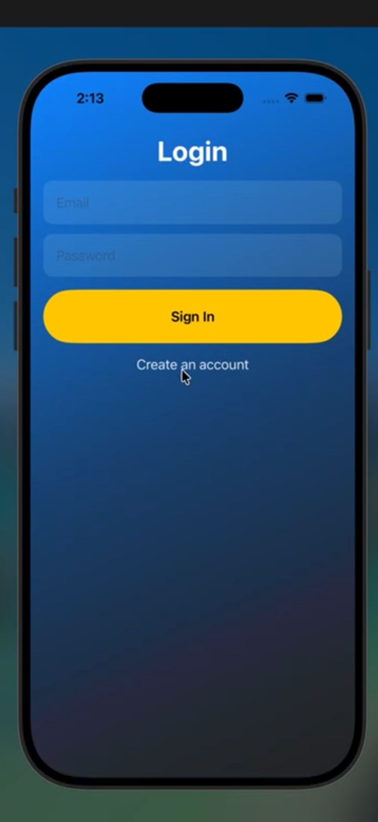Login Screen
